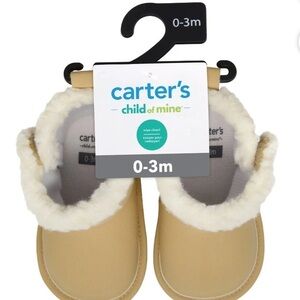 Carter's Tan Baby Walker Shoes Soft Slip-On Design, baby girl shoes,baby shoes
